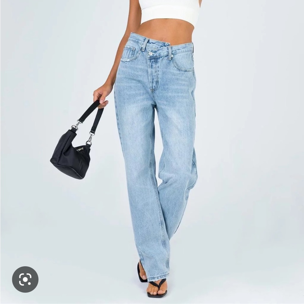 Princess Polly criss cross jeans trendy size 6